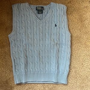 Light blue Polo by Ralph Lauren Cable-Knit Cotton Sweater Vest